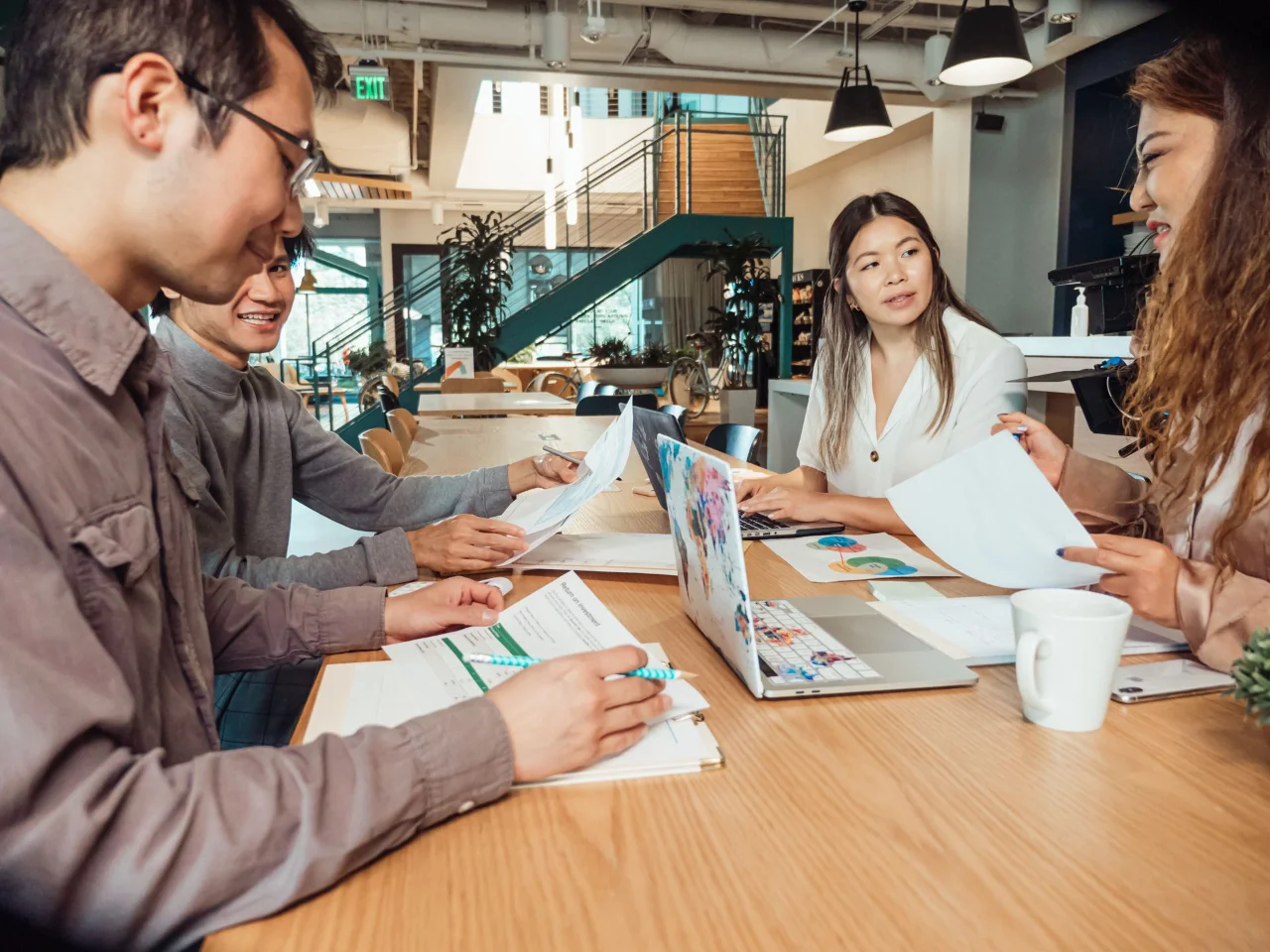 Company employees in a meeting